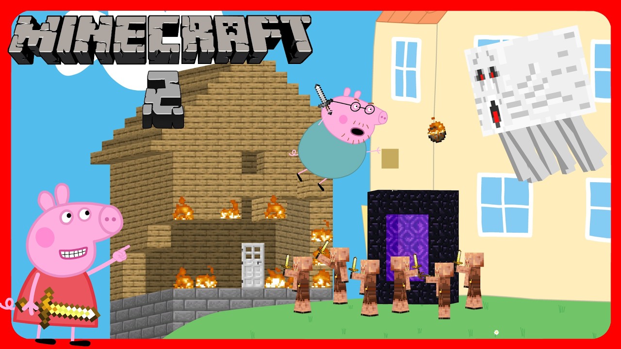 Свинка Пеппа играет в Minecraft в реальной жизни — Сезон 2. Все части. (Полностью)