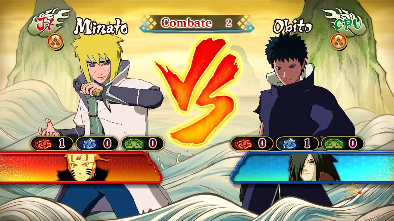 Minato vs Obito/Naruto Shippuden Ultimate Ninja Storm Revolution Gameplay PS3