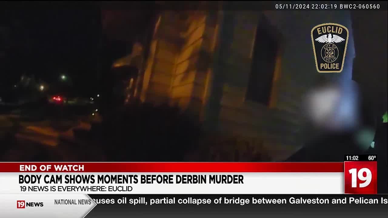 Bodycam video released from the night Euclid Officer Jacob Derbin was killed