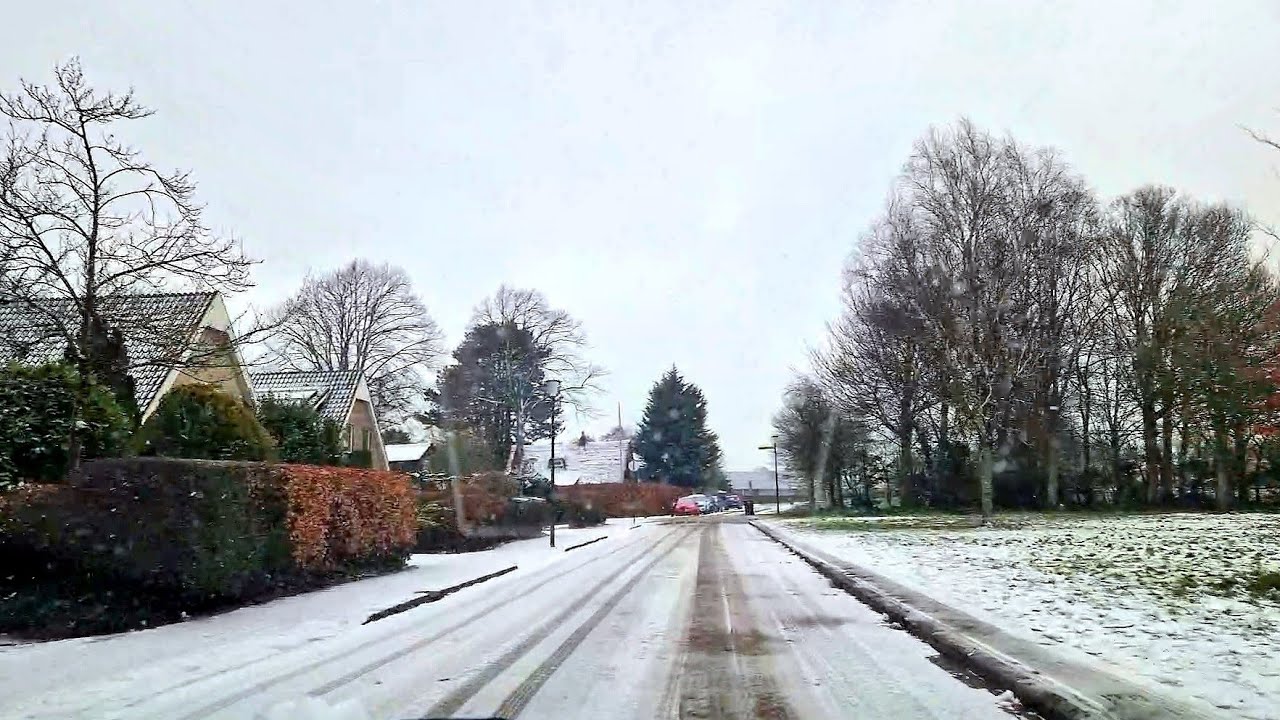 2. Driving through the snow with music