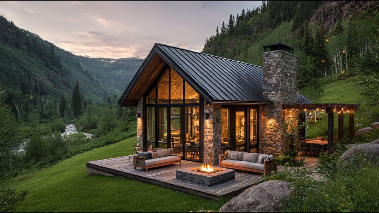 Small Cozy Mountain Cabin | Modern Rustic Retreat in Nature