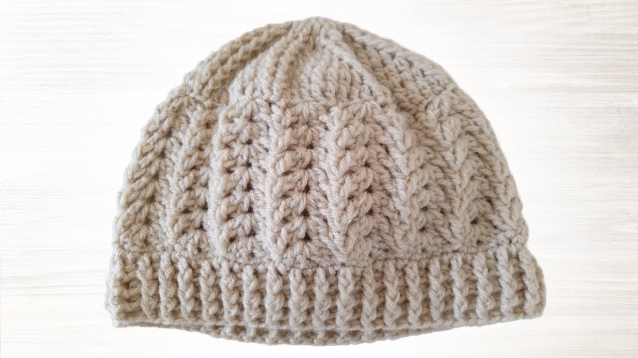 Gorro de crochê - Super fácil e elegante - Um charme! 🧶✨