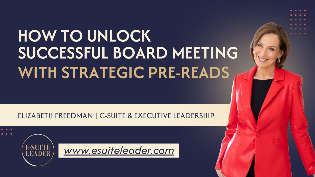 Maximize Meeting Impact with Effective Pre-Read Materials