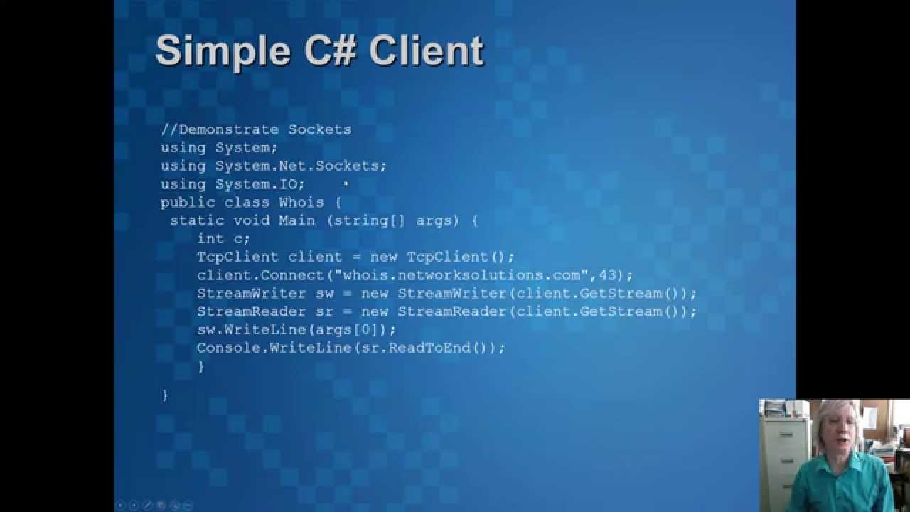 Network Socket Programming in C# - Lecture