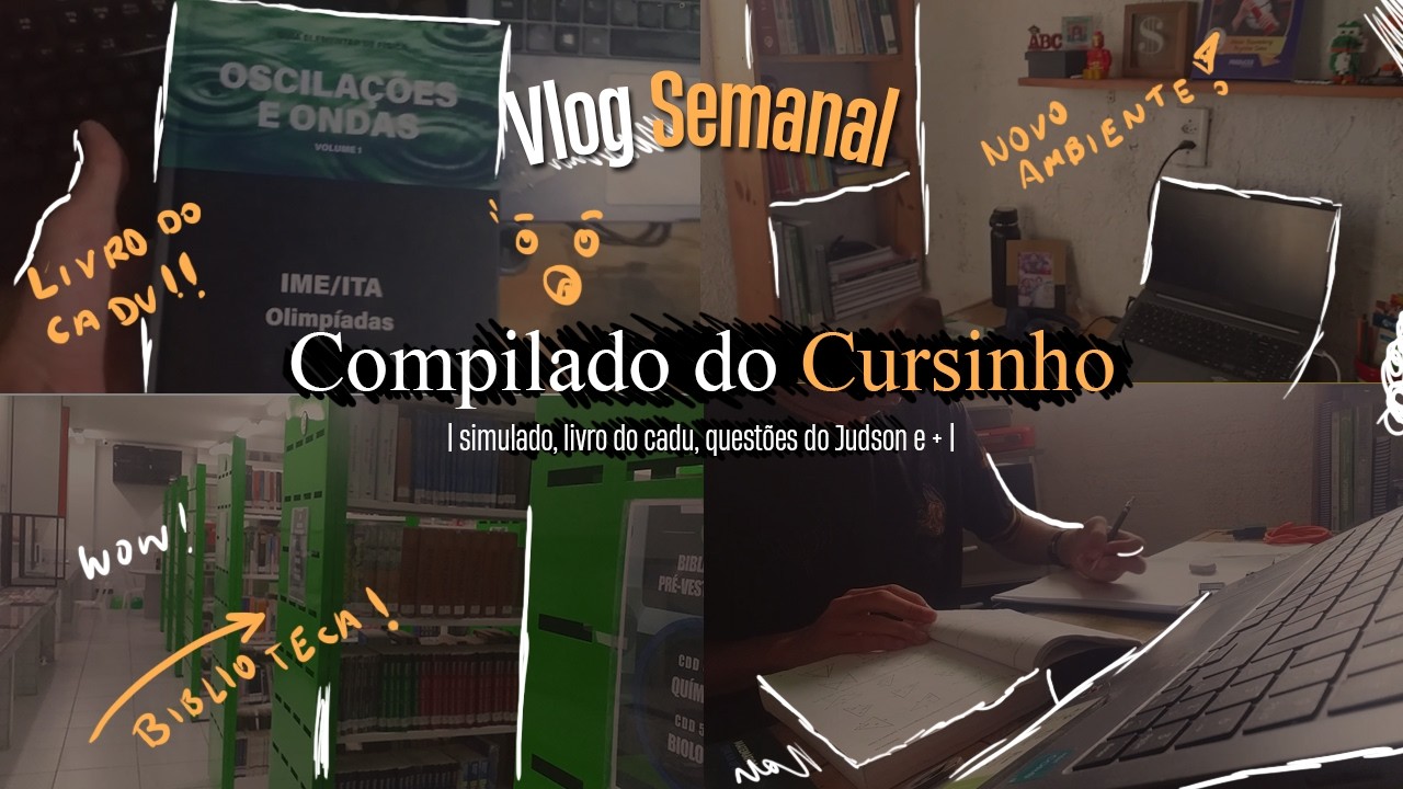 Estudos, Livros e Cursinho FB! | Vlog Semanal + Livro do Cadu!! + Cover