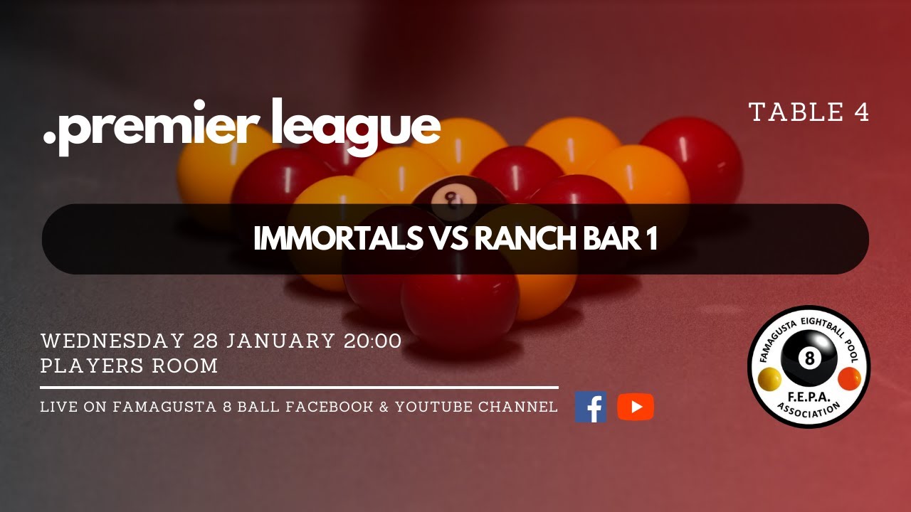 Immortals vs Ranch Bar 1 - Premier League Day 11