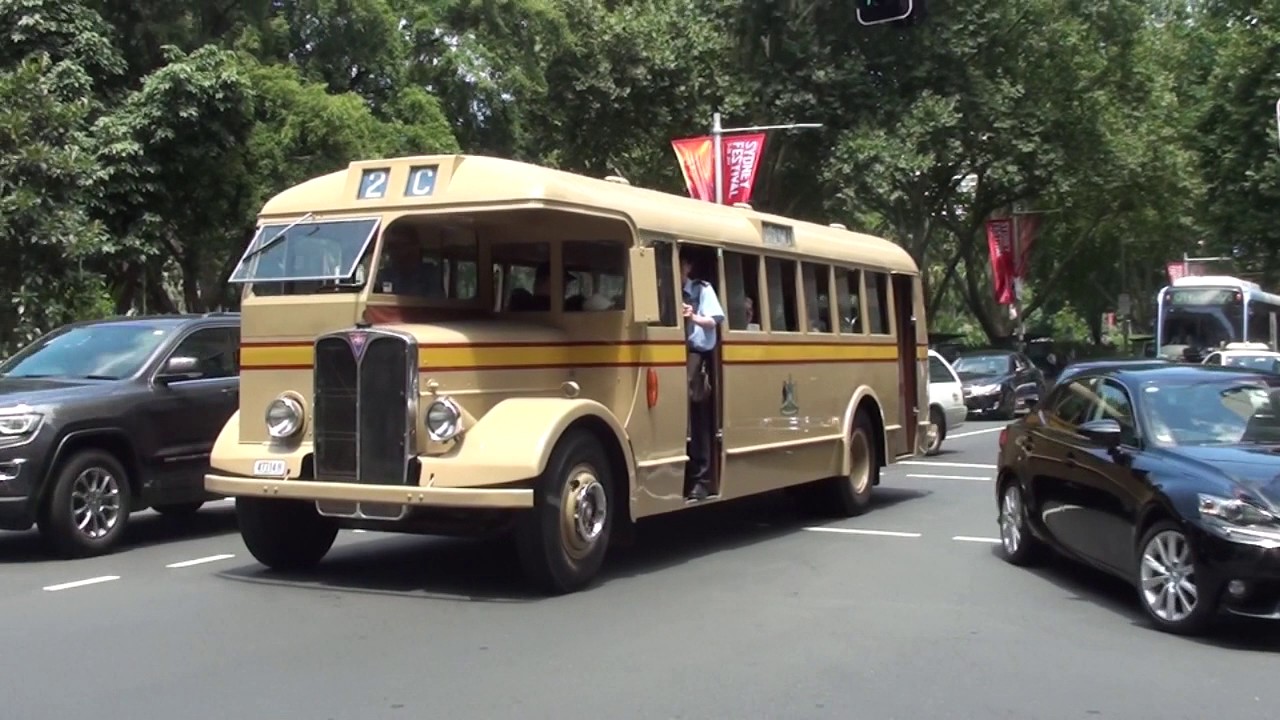 Heritage buses in Sydney CBD - Australia Day 2016