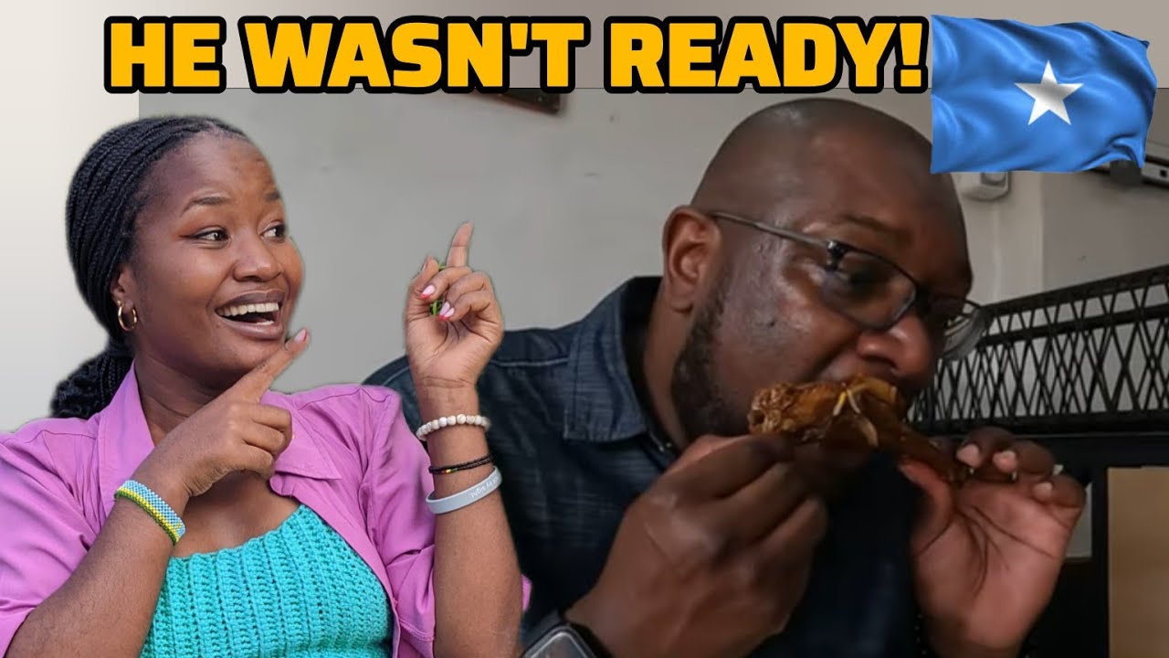 AMERICAN 🇺🇸 FIRST TIME TRIED 🇸🇴 SOMALI FOOD IN KIGALI His reaction says it all!