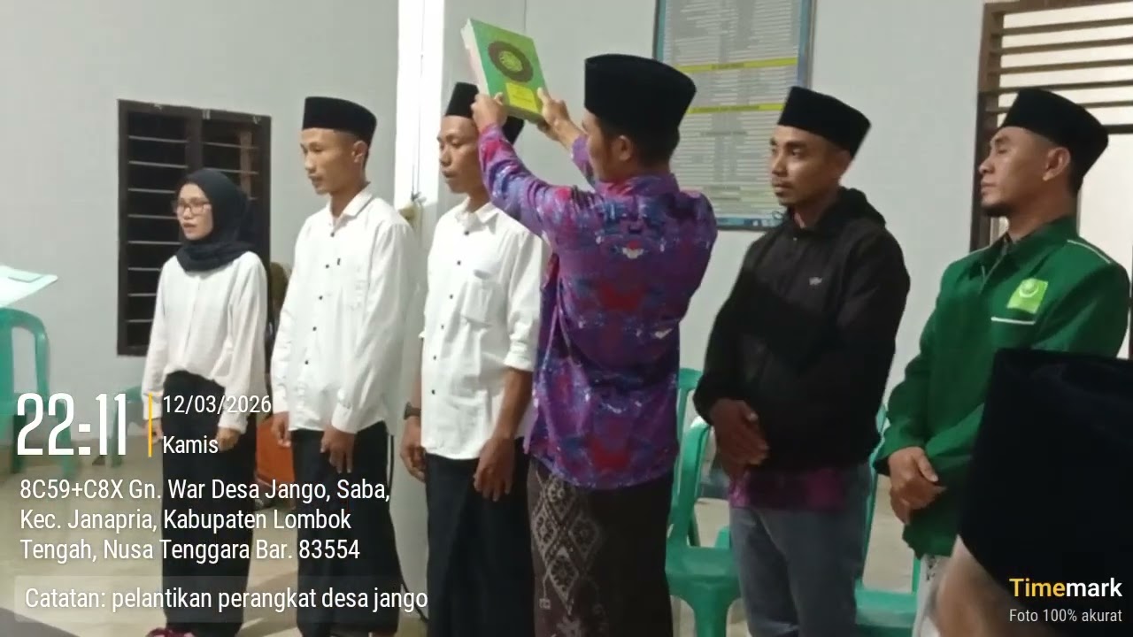 Pelantikan perangkat desa jango