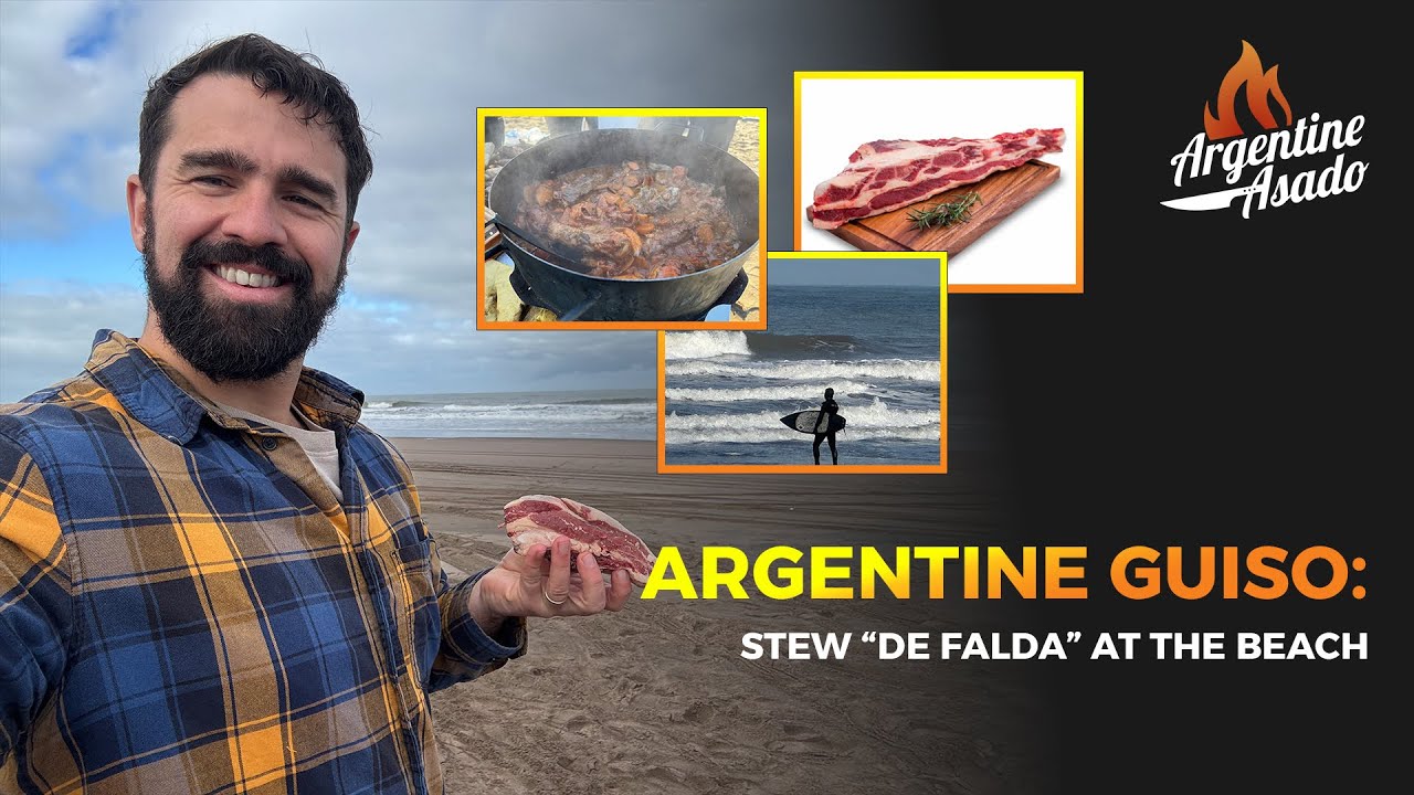 Guiso Argentino: #1 Argentine Stew Grilled At The Beach [LIVE]  🏄&zwj;♂️