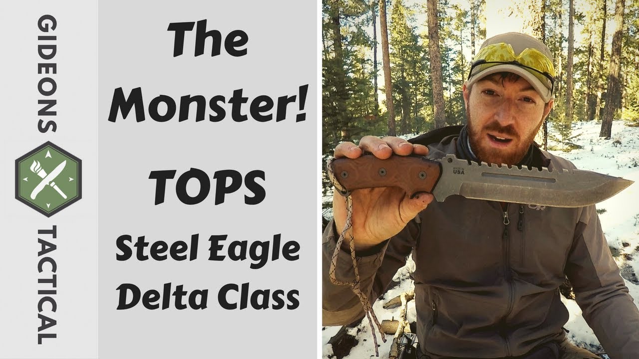 The Monster! TOPS Knives Steel Eagle Delta Class