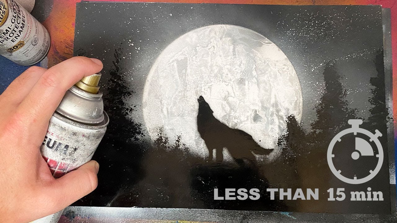 Learn how to make this spray paint art painting in less then 15min