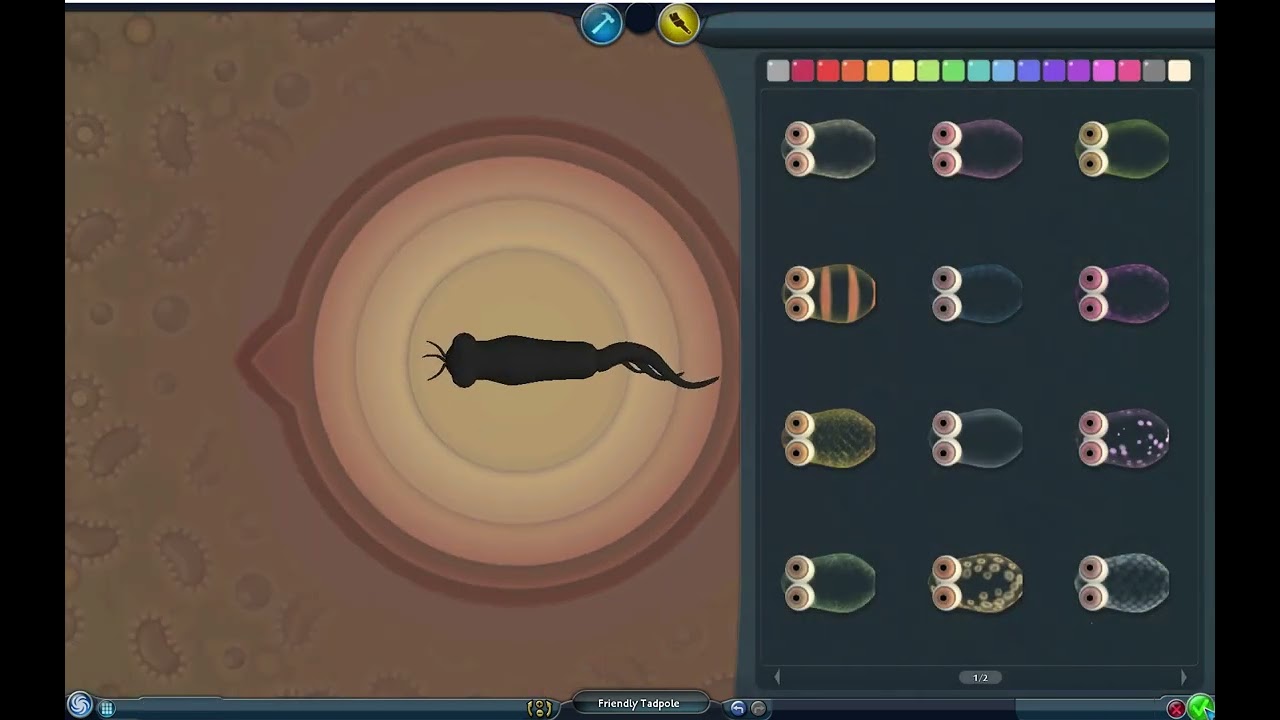 Playing as a Friendly Tadpole on Spore (Full game) (no commentary)