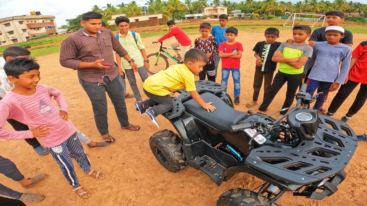 Training My Kid To Control 125cc Automatic Quad Bike 😋