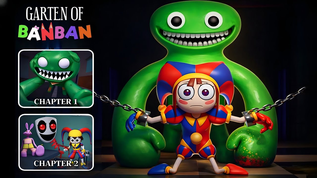 Garten Of Banban (Chapter 1, 2) Jester's Escape From The Green Monster!