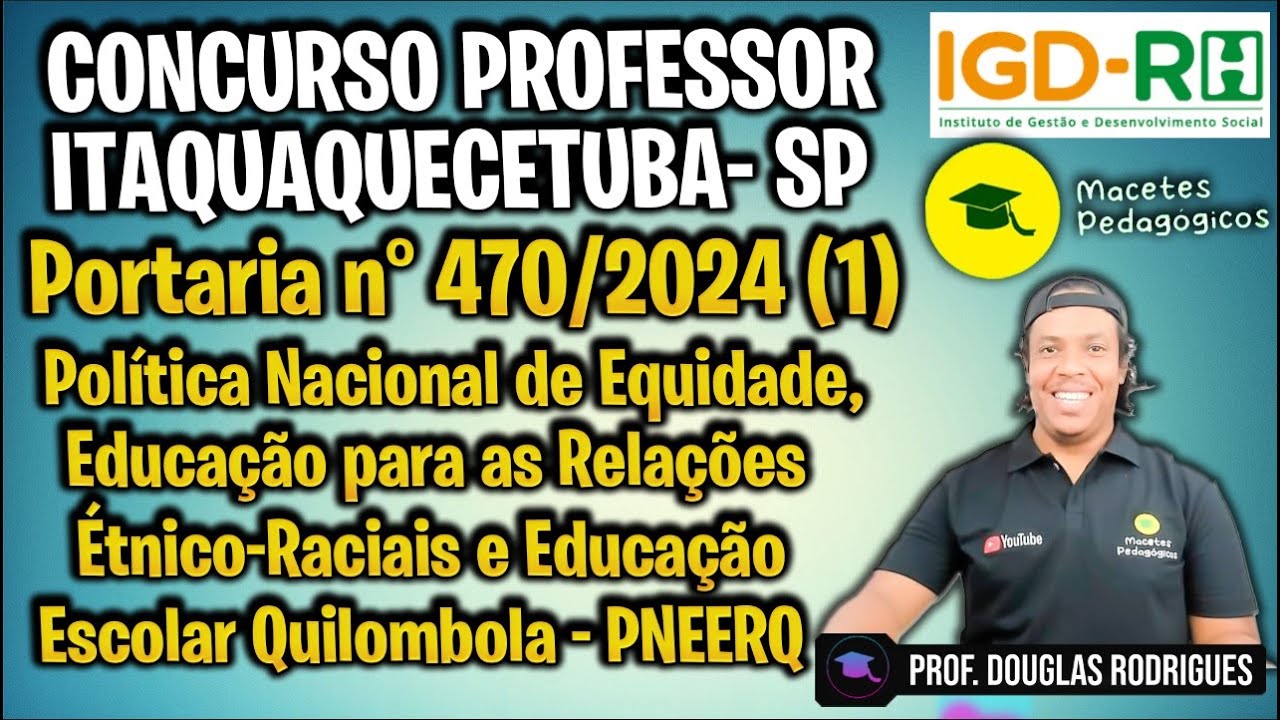 Portaria 470/2024 -Política Nacional de Equidade, Educação para as Relações Étnico-Raciais -Live 424