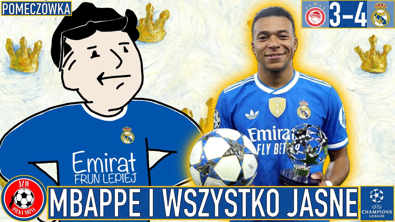 Festiwal Mbappe i kabaret w obronie | Olympiakos 3:4 Real Madryt