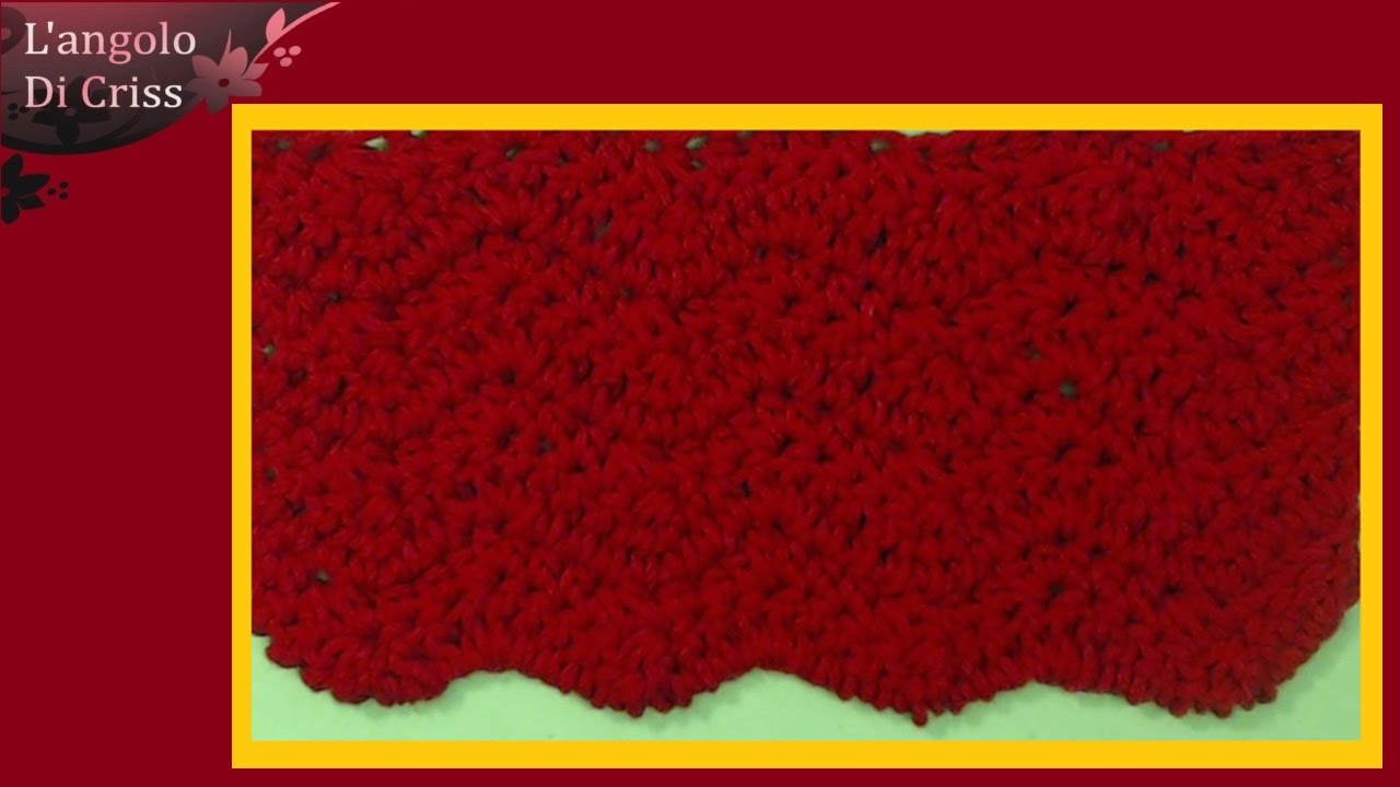 Punto pavone all'uncinetto 