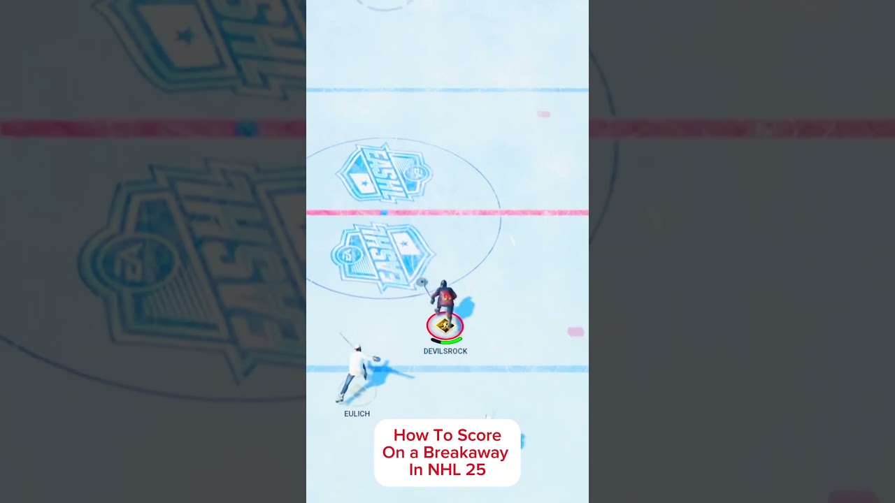 How to score clean goals on breakaways #nhl25 #nhlclips #hockey #eashl