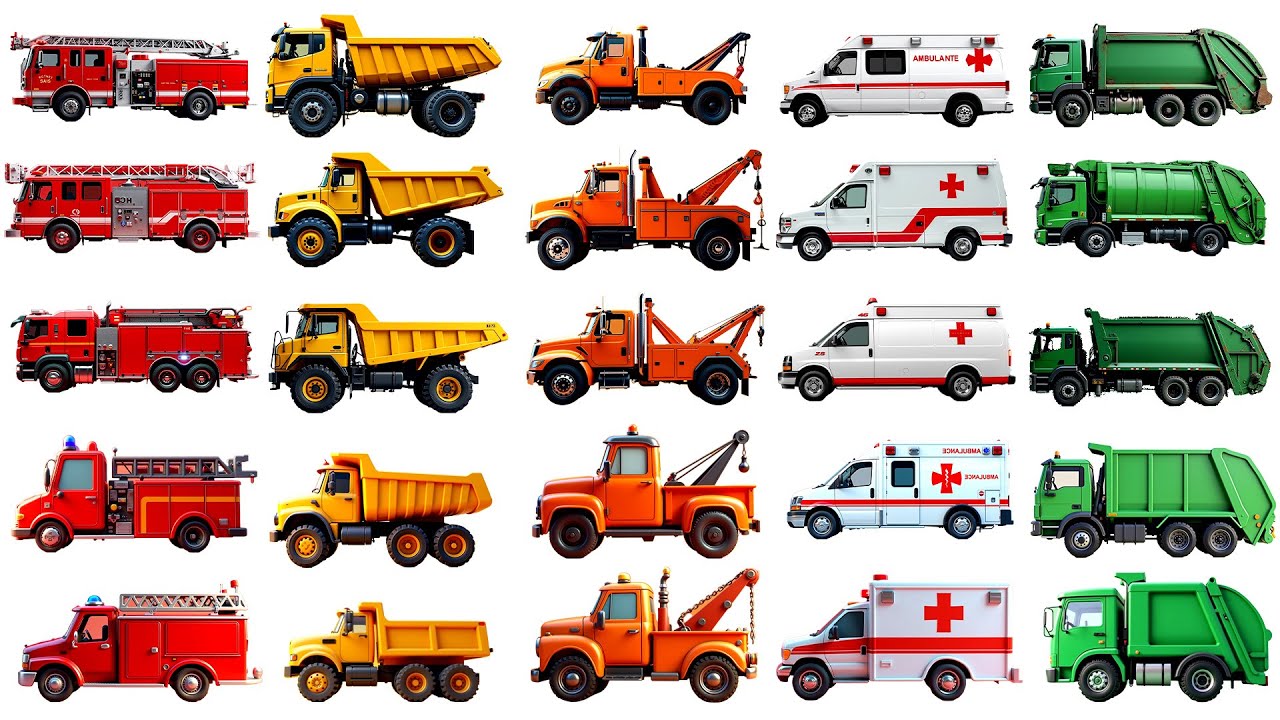 Vroom Vroom, Big Trucks on the Go! + More Nursery Rhymes & Kids Songs - Melody Kids Tv