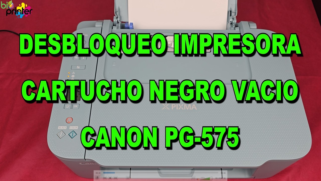 CANON PIXMA NO IMPRIME POR CARTUCHO AGOTADO. COMO QUITAR EL BLOQUEO.