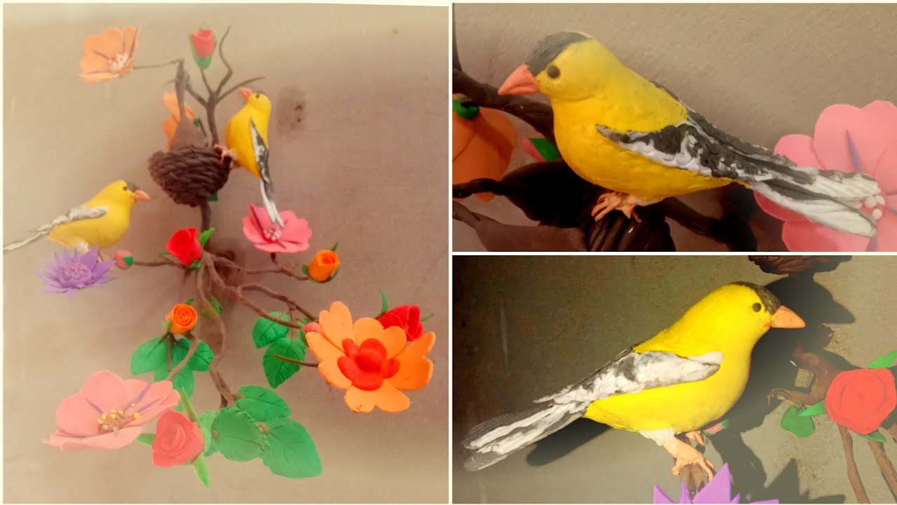 Stunning | DIY: Transform Your Home | with Goldfinch Clay Birds and Flower Decorations!