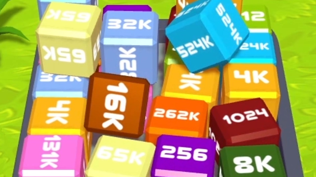 Merge Cube 2048 3D - ASMR Gameplay (Cubes Math, Level Up NumberBlocks Jelly Balls) Inka Kubes 56