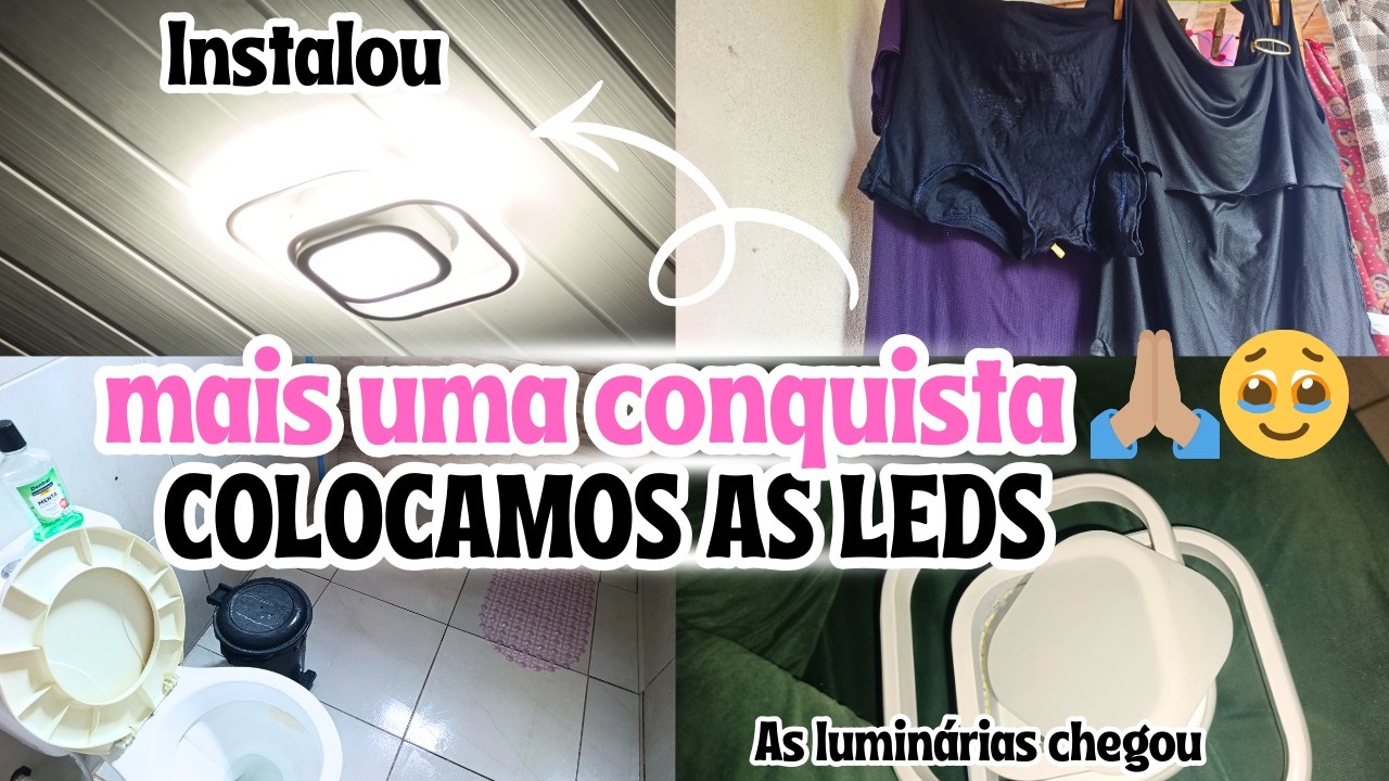 COLOCAMOS AS LUMINÁRIAS/MEU ESPOSO LEVOU UM CHOQUE 🫡