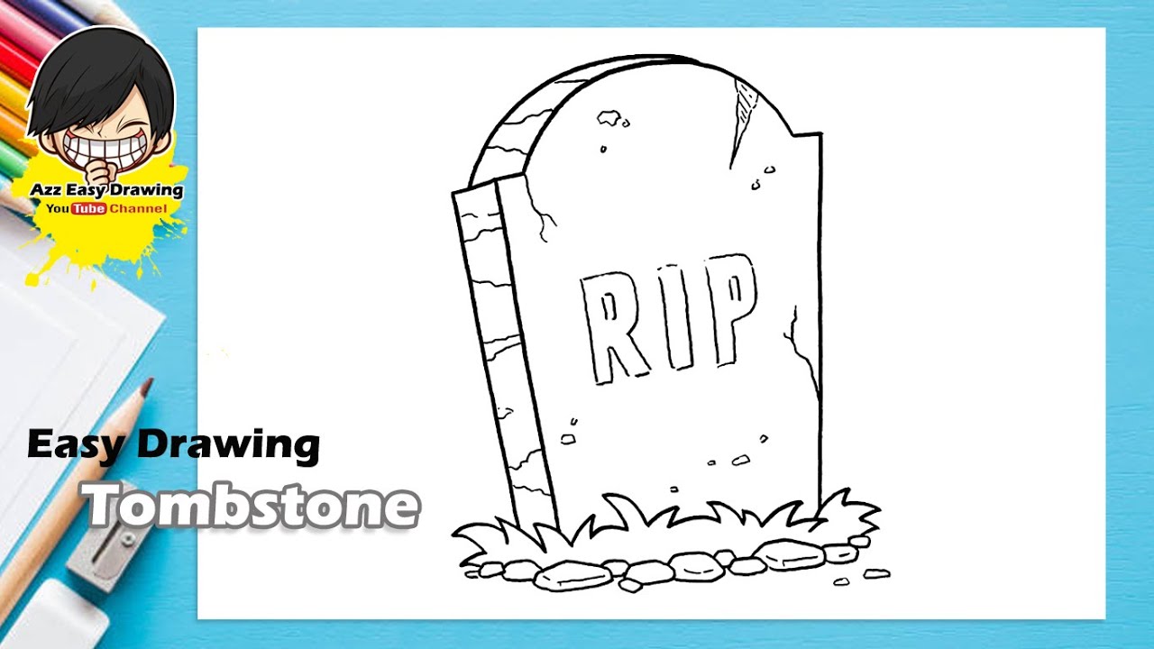 Easy Tombstone Drawing