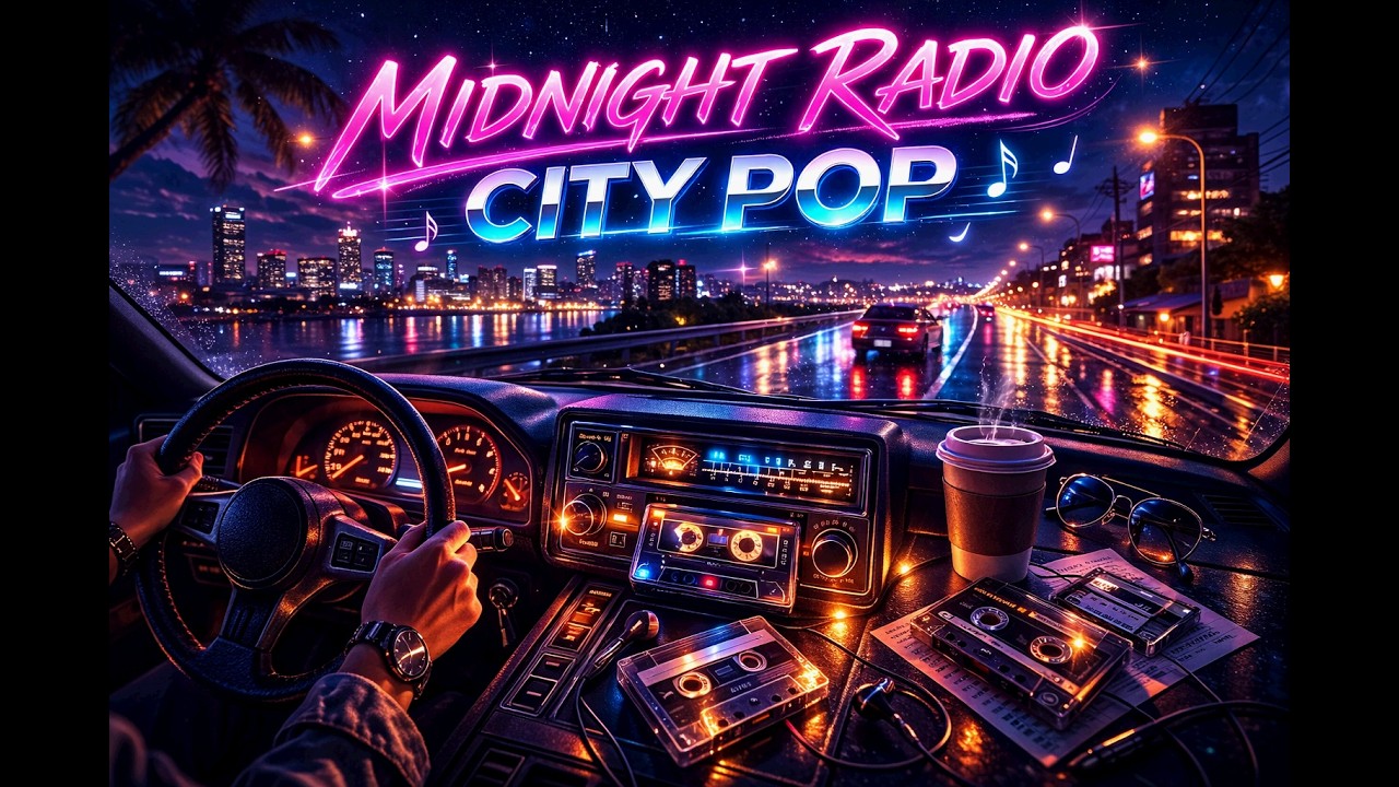 80s Japanese City Pop Mix 📻 Midnight Radio | Retro City Pop Night Drive (1 Hour)
