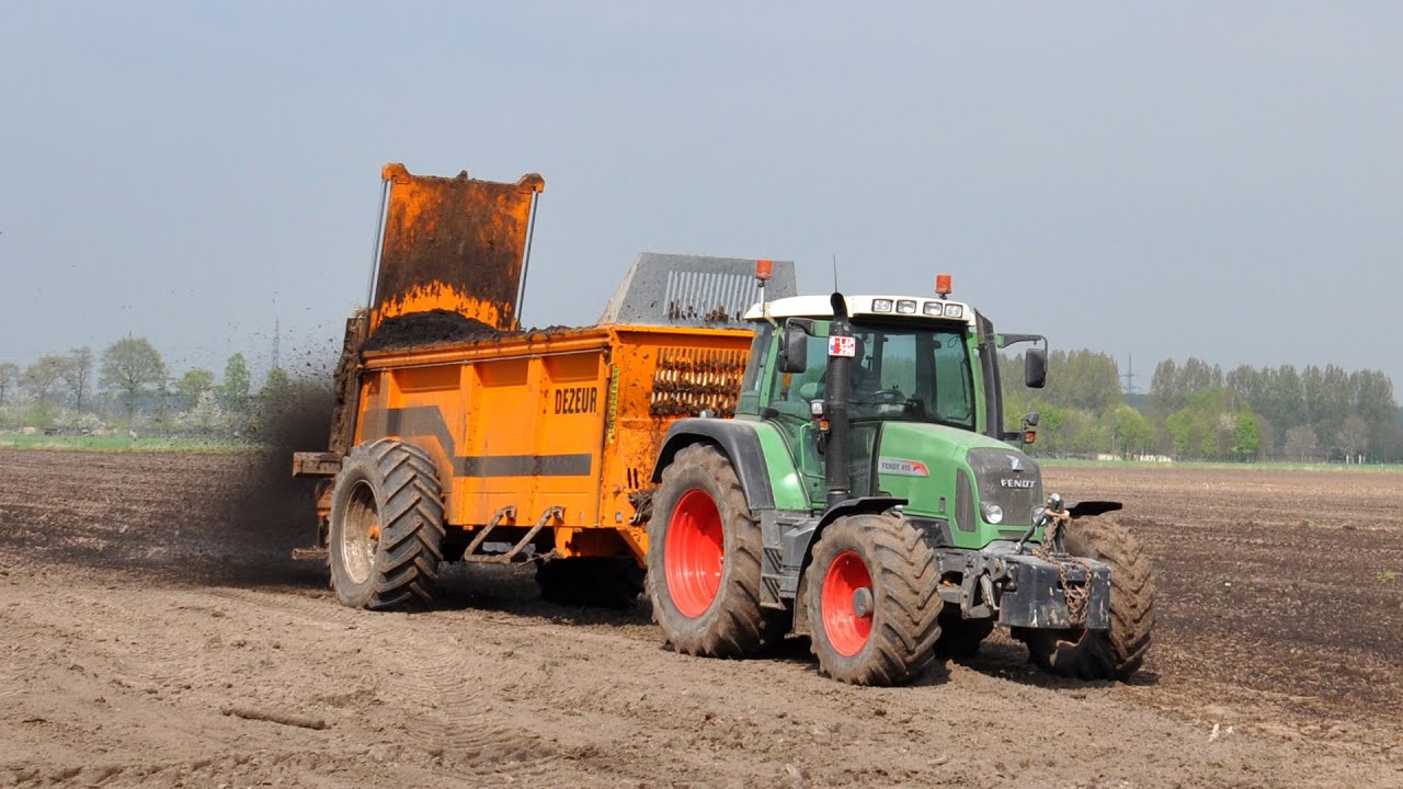 Fendt 415 vario & Dezeure mestwagen - Loonw. Claeys KMK