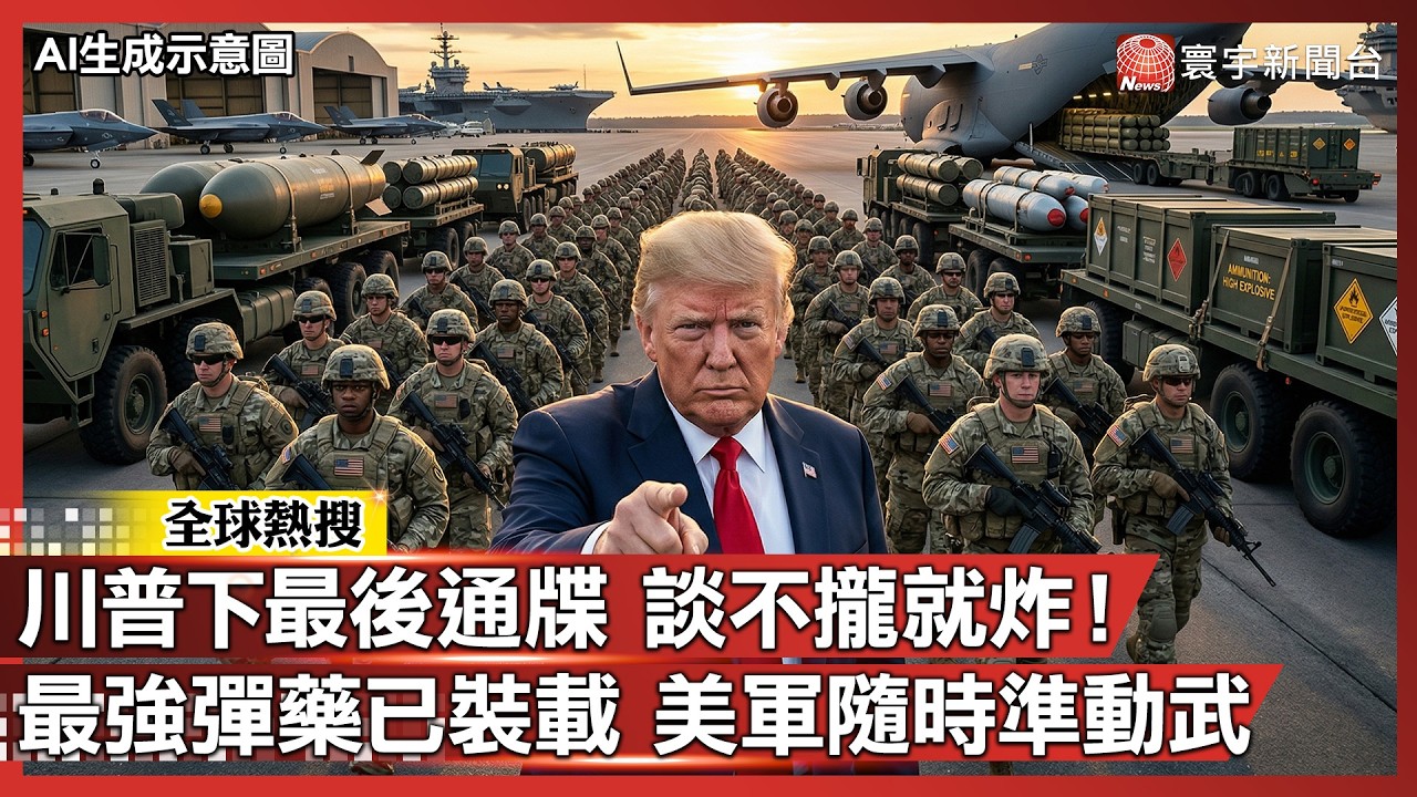 川普下最後通牒談不攏就炸！ 最強彈藥已裝載美軍隨時準動武｜#寰宇全視界