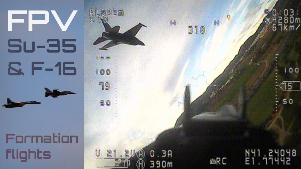 Su-35 FPV Formation Flights with F-16 ✈️ HD 60fps