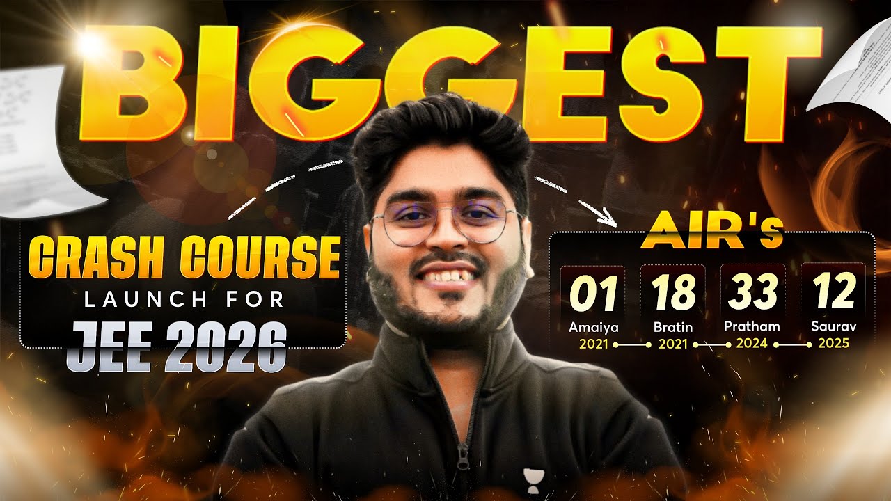 The *RANK PRODUCING* Crash Course Launch | Champs Crash Course For JEE 2026