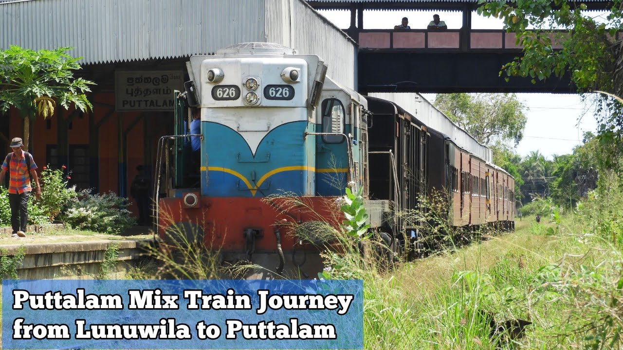 Puttalam Mix Train Full Train Journey From Lunuwila to Puttalam with Class M2c 626 Canadian Majesty