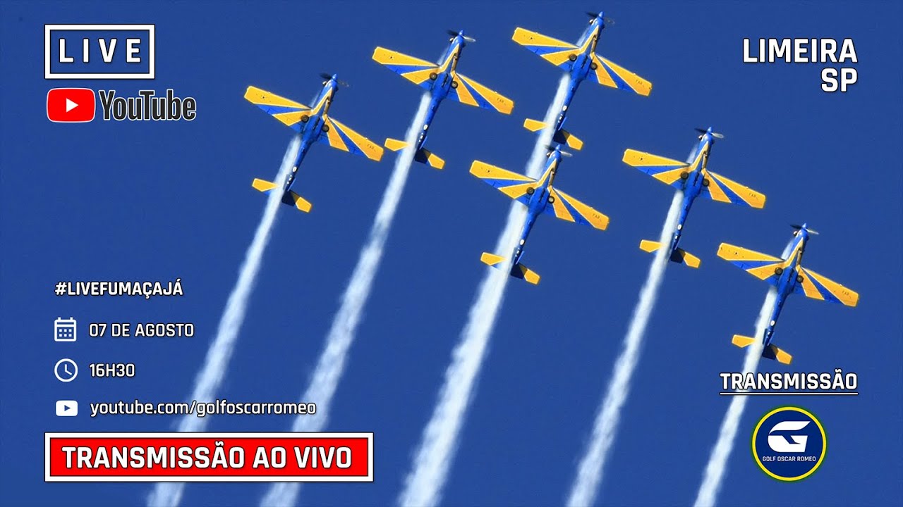 #livefumaçajá - Live com a Esquadrilha da Fumaça - #7 - Limeira - SP 07/08/2022