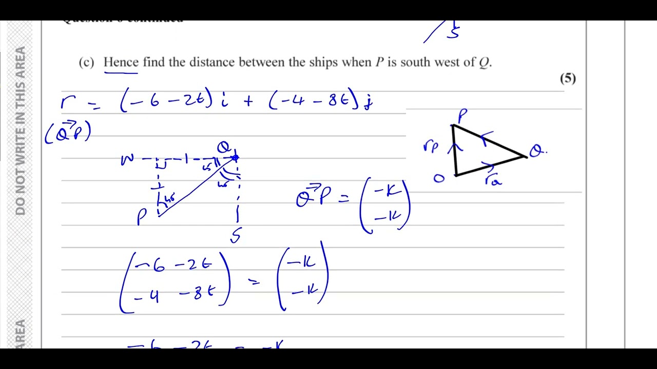 6677/01, Edexcel, M1, (GCE), June 2019, Q6, Vectors, Velocity, Relative, Directions