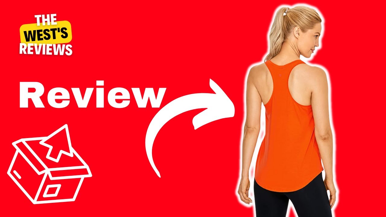 CRZ YOGA Women's Racerback Workout Tank Top Coral