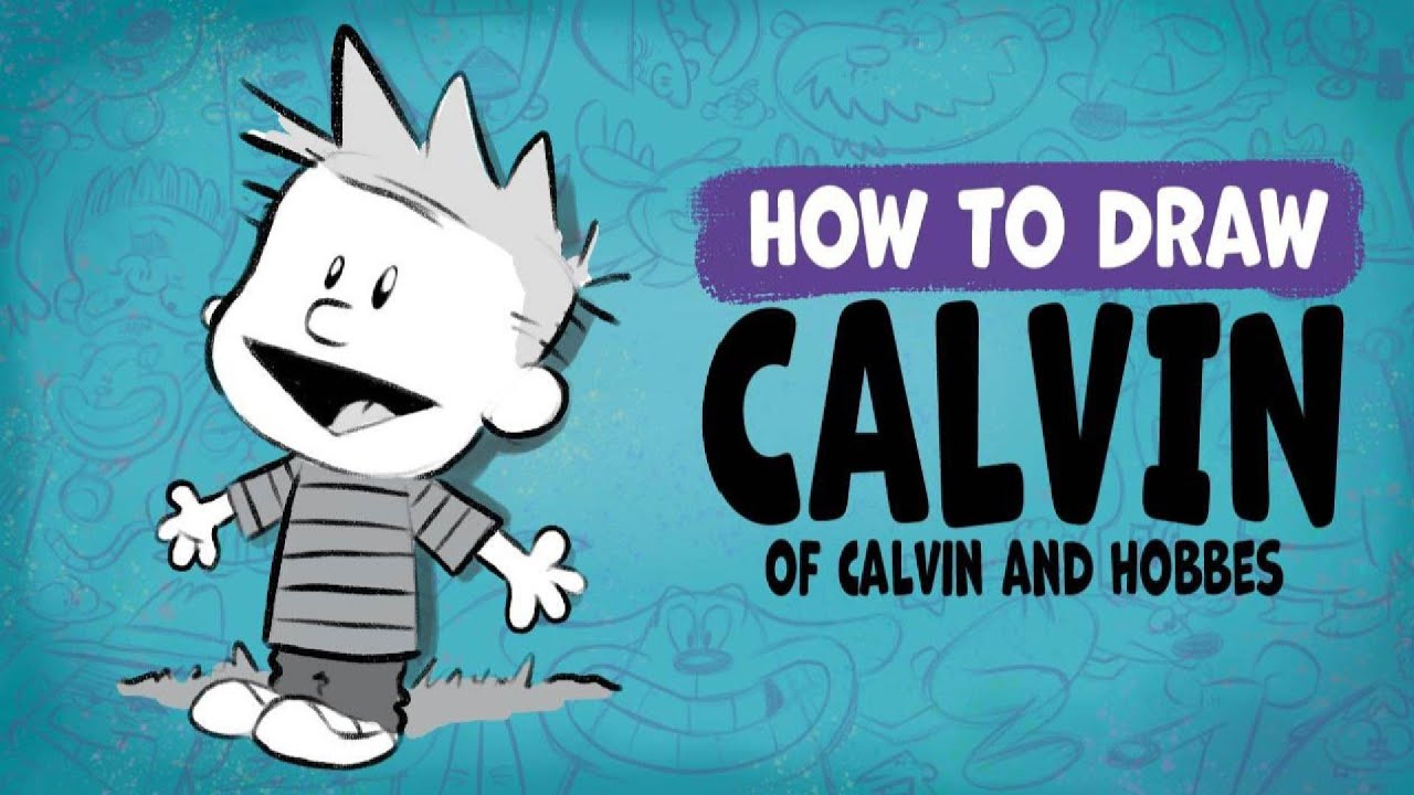 How to Draw CALVIN from Calvin and Hobbes - Simple Step-by-Step