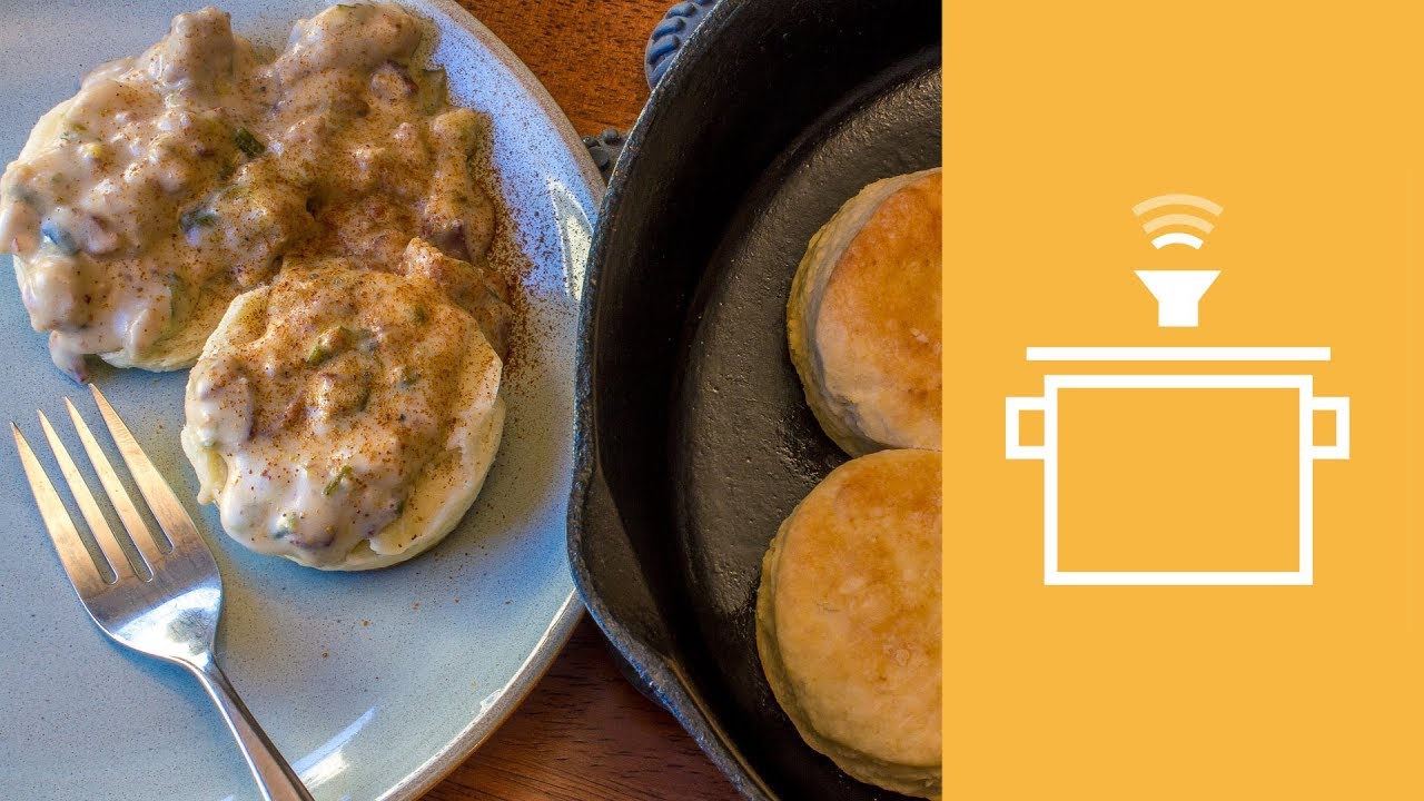 Silently Cooking - Biscuits and Gravy