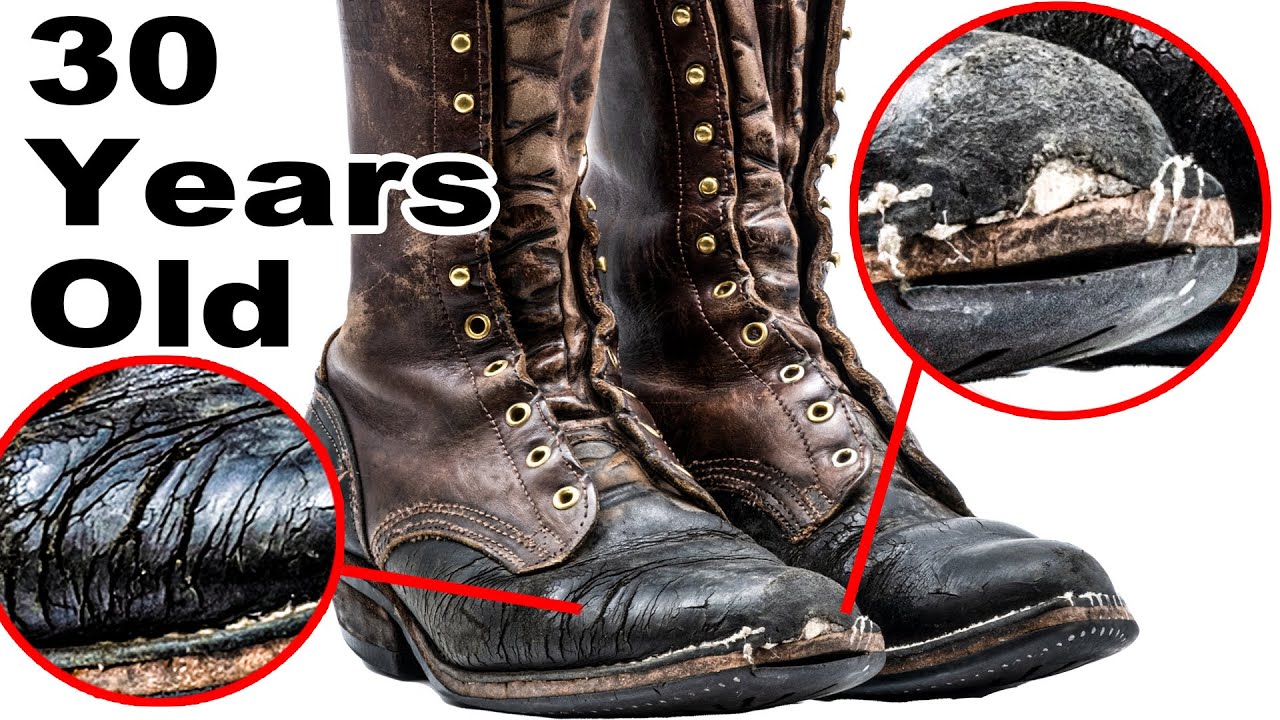 30 Year OLD CRACKED and WORN Work Boots | Nicks Rebuild ASMR