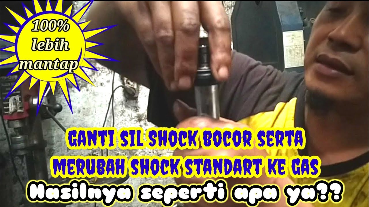 Cara perbaikan shock oli standart ke gas/Cara mudah mengganti sil shock bocor// by EVAN UNDERSTEEL.