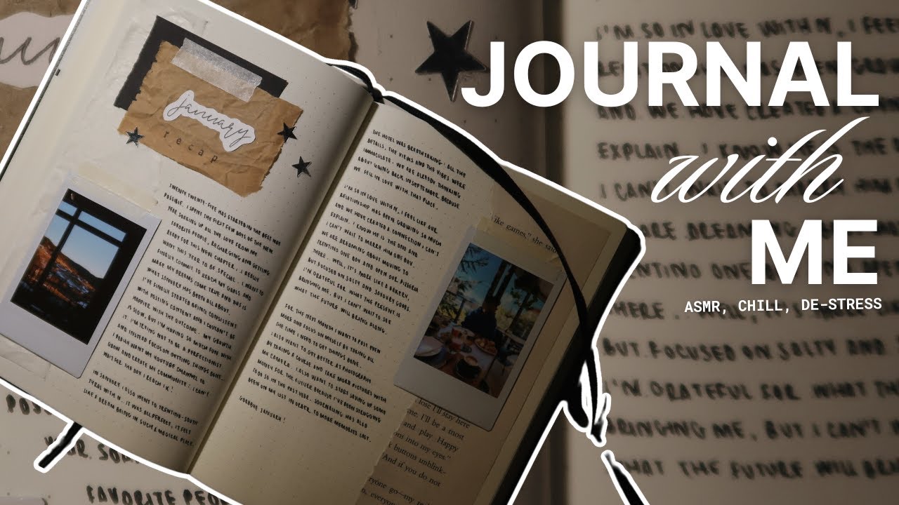 journal with me 📔🕯️🧸🎧 | asmr, chill, de-stress