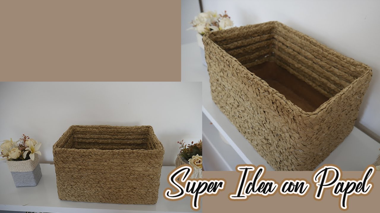 How to MAKE PAPER BASKET  / COMO HACER UNA CESTA DE PAPEL muy RESISTENTE