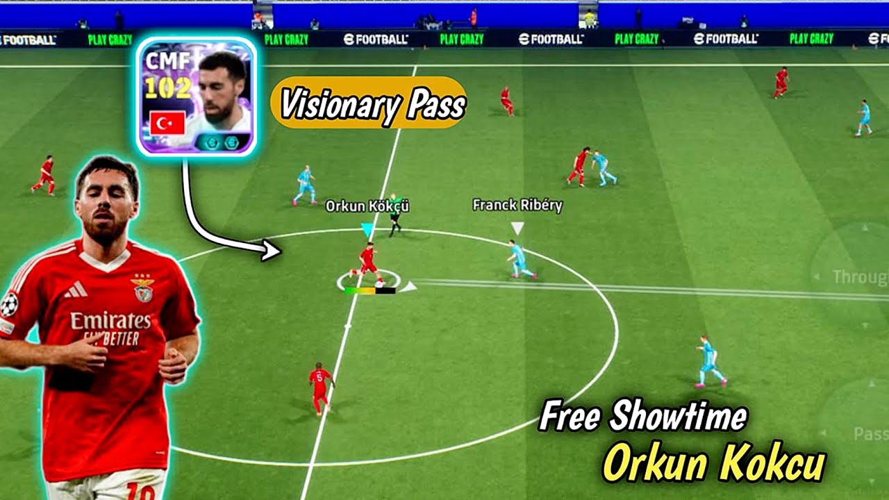 Бесплатный Showtime Visionary Pass: Оркун Кёкчу — сумасшедший | Visionary Pass Efootball 2026