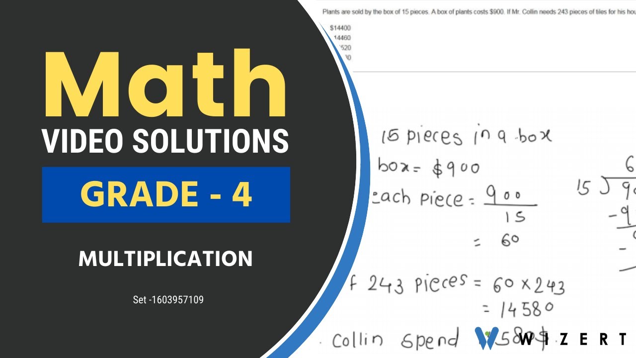 4th Grade Maths Practice - Math Multiplication Practice for Grade 4 - Set 1603957109