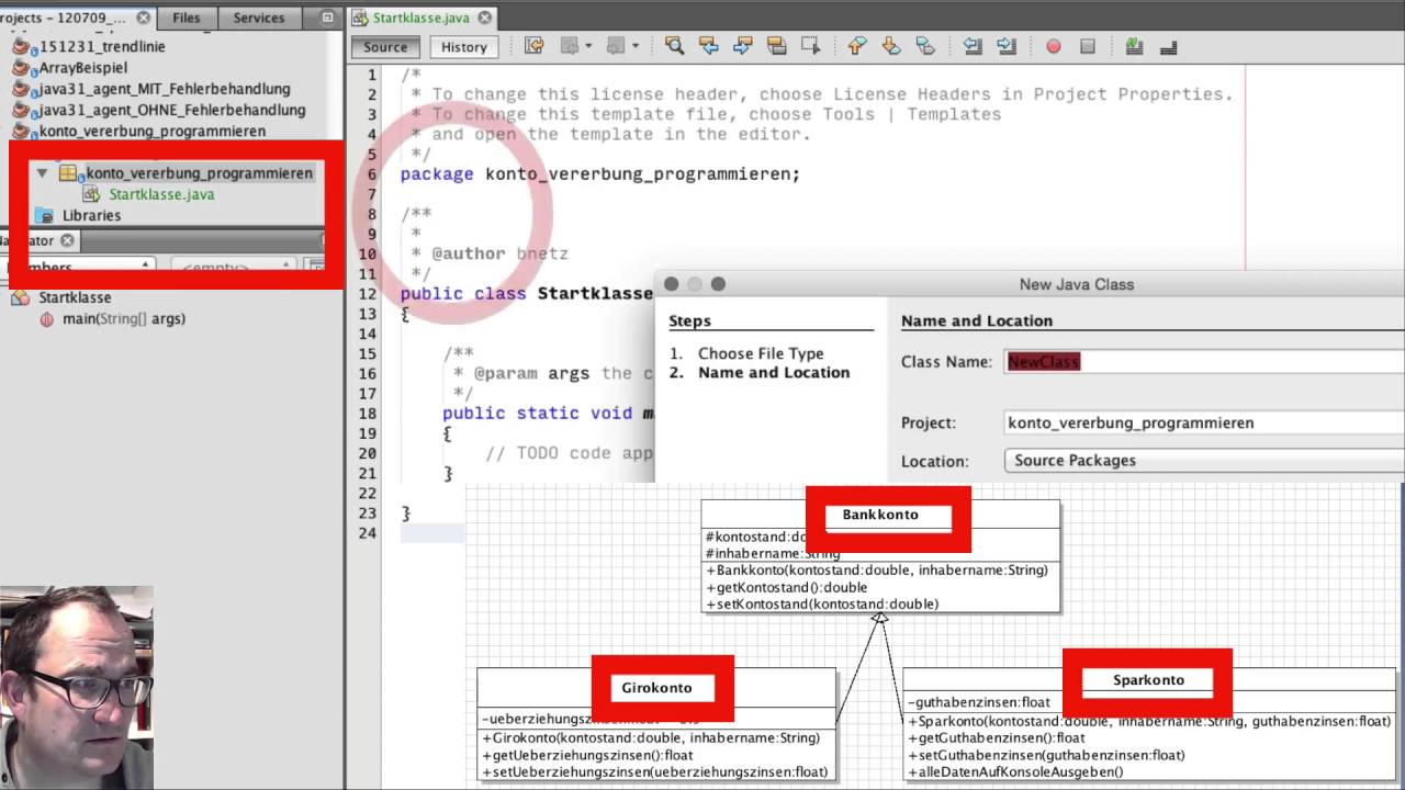 UML-Klassendiagramme: Vererbung (+ Übungen) [deutsch]