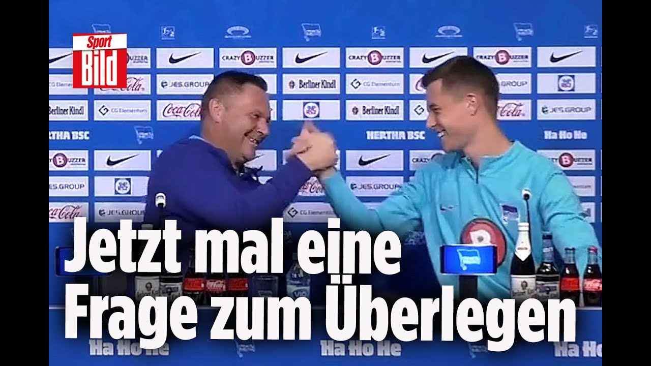 Bei der Pressekonferenz: Dardai gibt Hertha-Bubi Medien-Nachhilfe