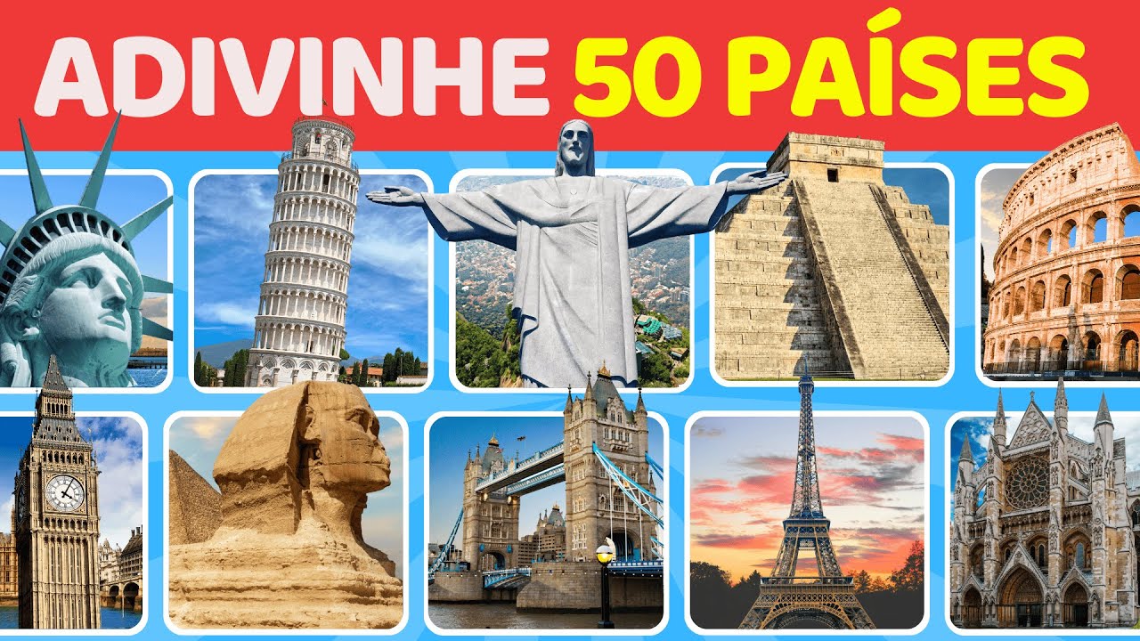 🧠Desafio: Adivinhe o Nome de 50  País Pelos Monumentos e Símbolos Famosos 🌍🗿 | Guinea Quiz