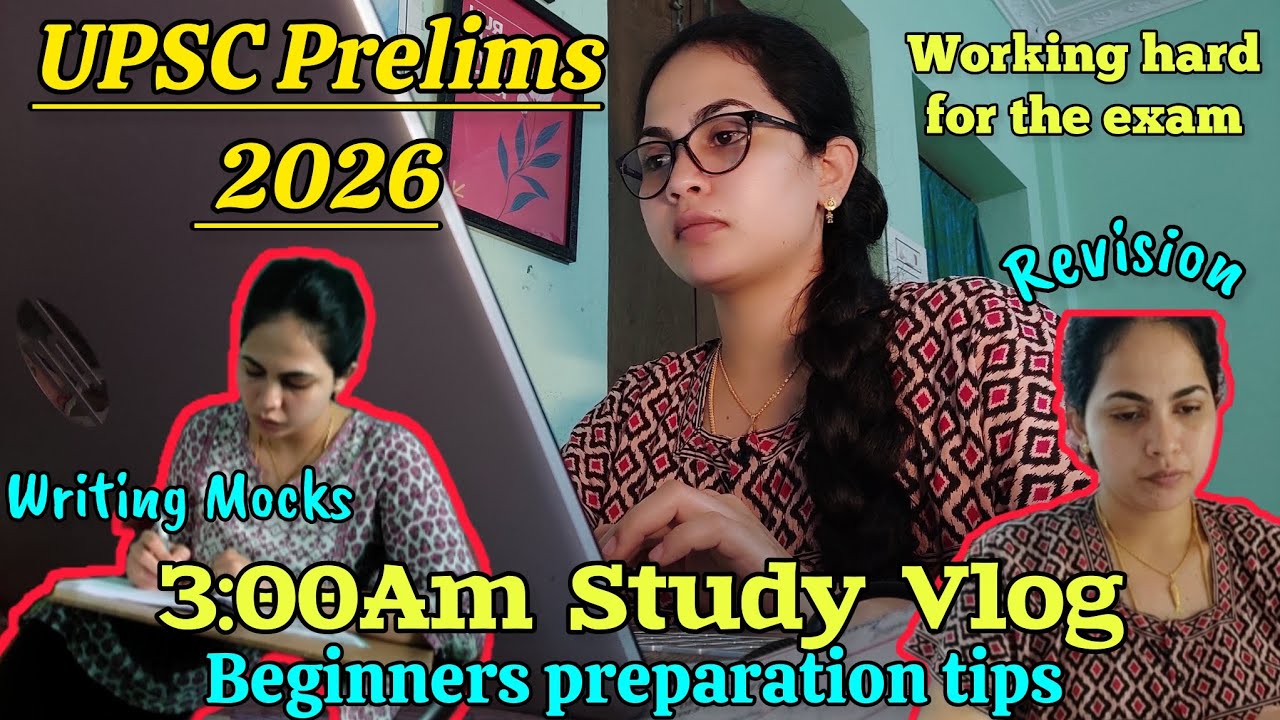 3:00Am Study for UPSC 2026 Prelims|Every Mother can Relate to me😶🥲|Beginners Tips #upsc